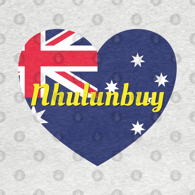 Nhulunbuy NT Australia Australian Flag Heart by DPattonPD